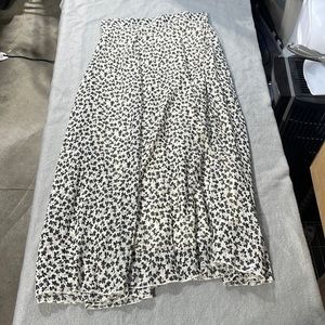 Silky floral maxi skirt